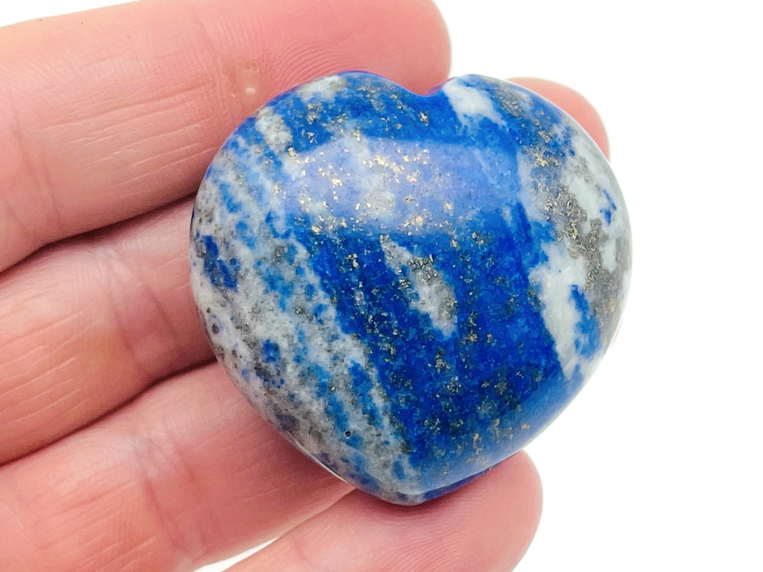 Cœur en lapis-lazuli - Pierre de guérison - Cœur sculpté - Pierres naturelles - 4 cm - HE1244