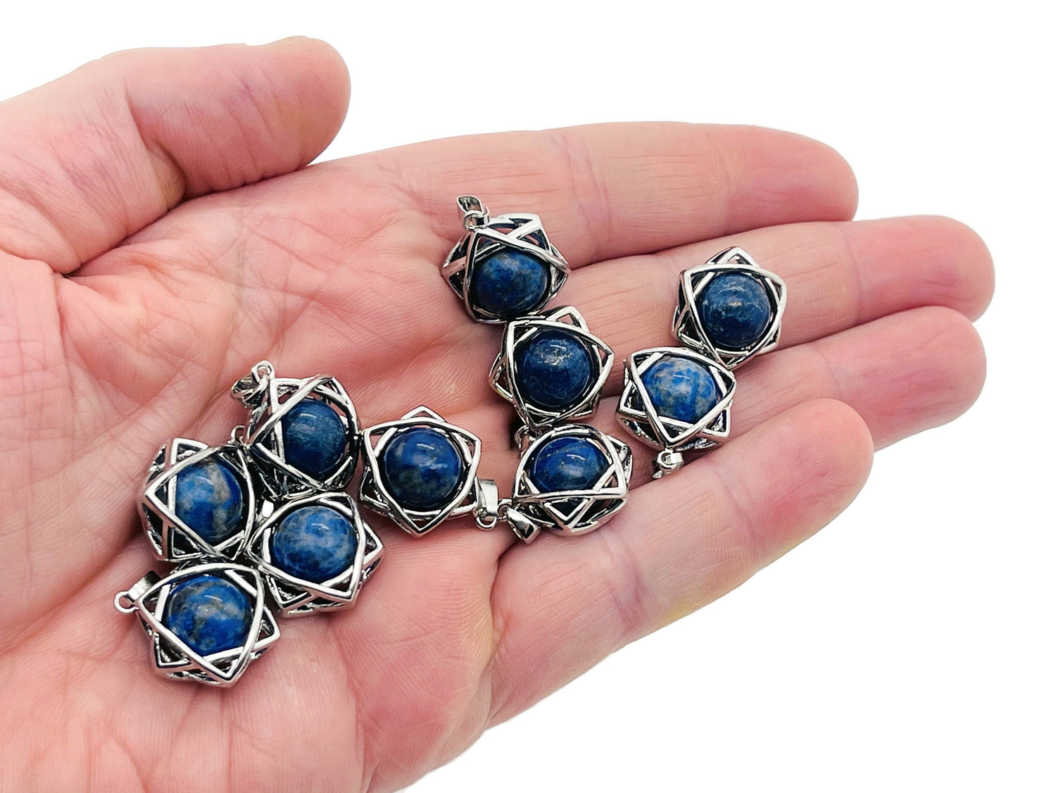 Breloque en lapis-lazuli - Pendentif en cristal - Boucle d'oreille en pierre précieuse - Mini pendentif en cristal - Bijou - NC1194