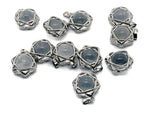 Clear quartz crystals pendant with a natural gemstone design, featuring a silver setting, from GemstoneGO jewelry collection.