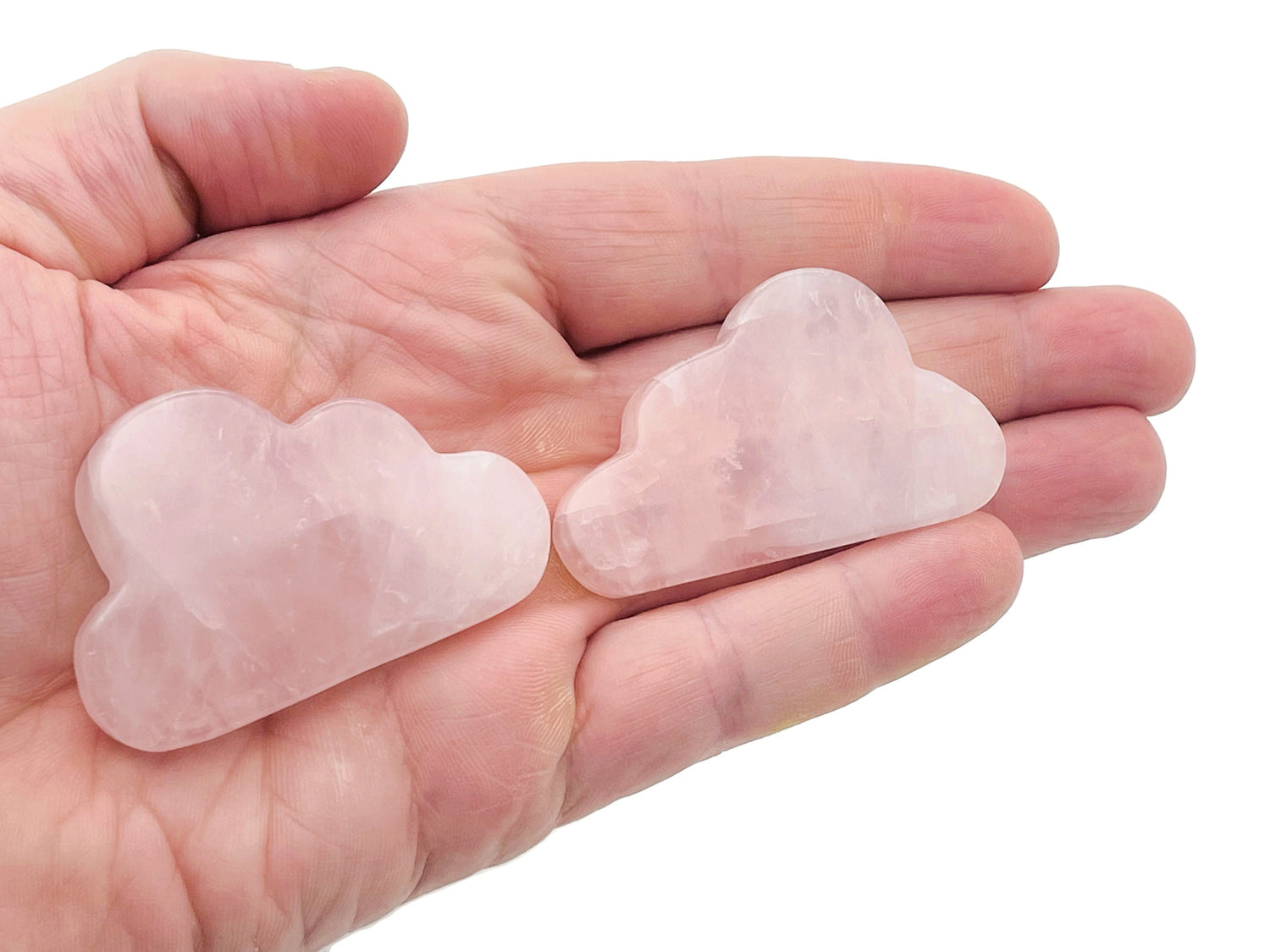 Rose Quartz Cloud  - Crystal Cloud Carving - Rose Quartz Cloudy - Cute Gift - CL1001