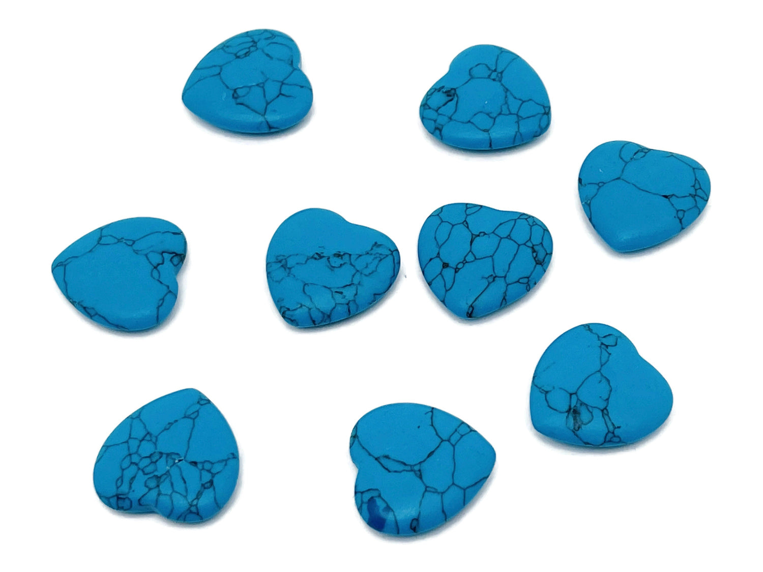 Turquoise Heart Synthetic - 20x20x6mm - HE1097