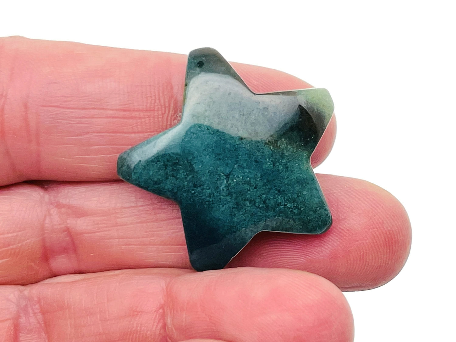 Moss Agate Star Gemstone - 30mm - ST1055