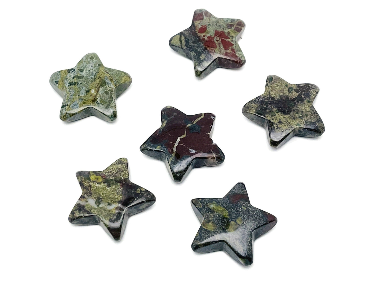 Dragon Blood Jasper Star Gemstone - 30mm - ST1056