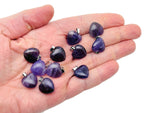 Amethyst heart-shaped pendant with a mini crystal design from GemstoneGO, showcasing the detailed purple gemstone and silver setting.