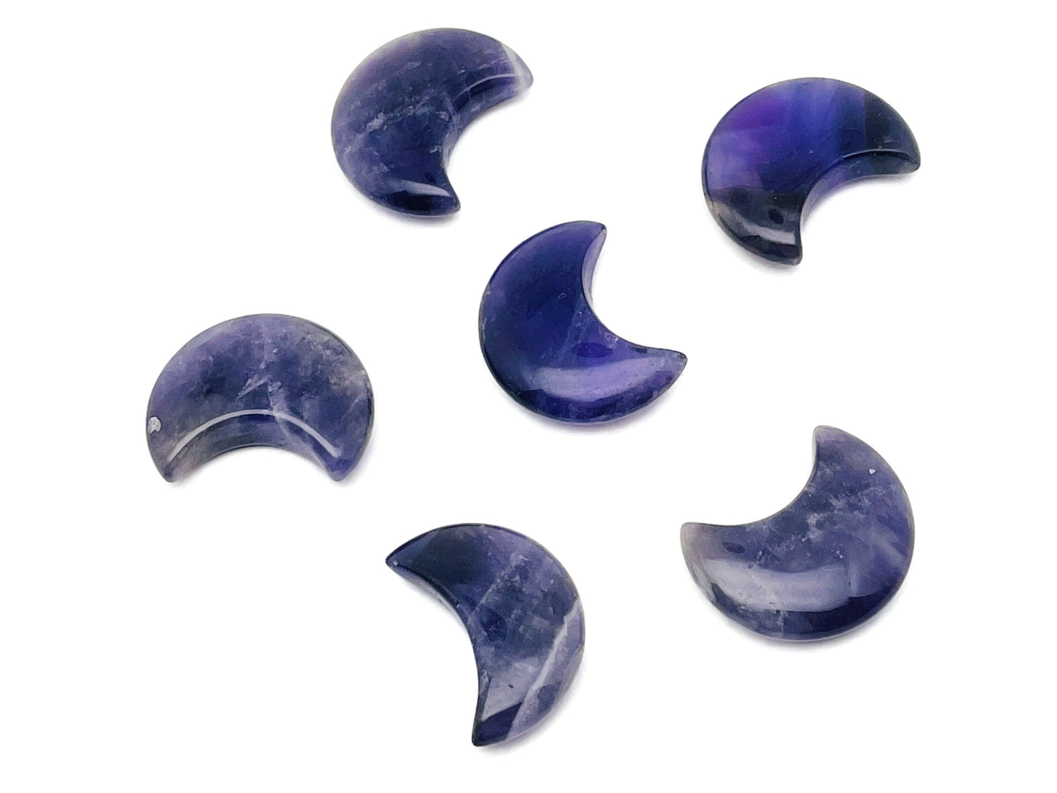 Amethyst Gemstone Moon - 30mm - MO1059