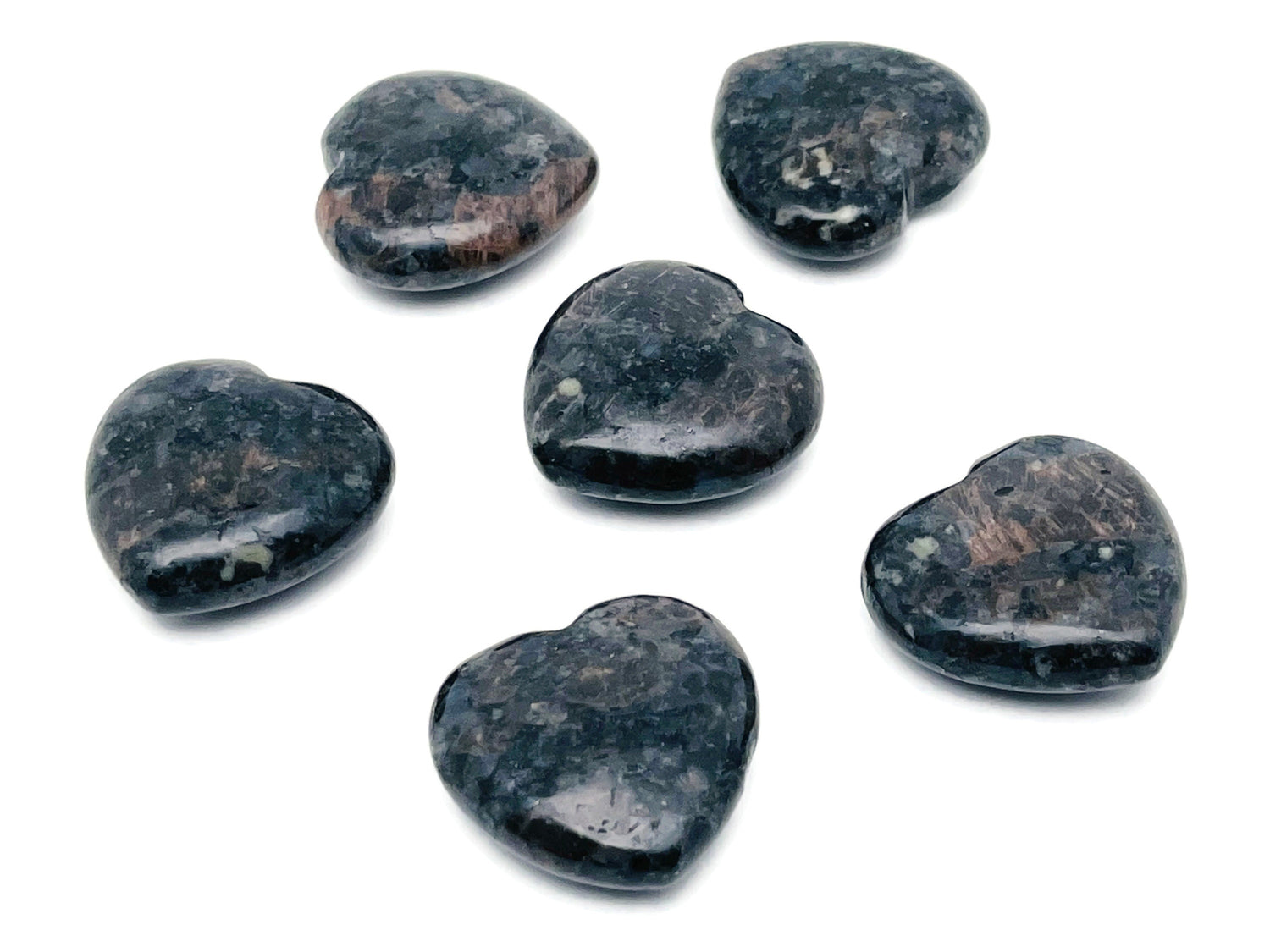 Que Sera Heart Gemstone - Blue Liberite - 30mm - HE1205