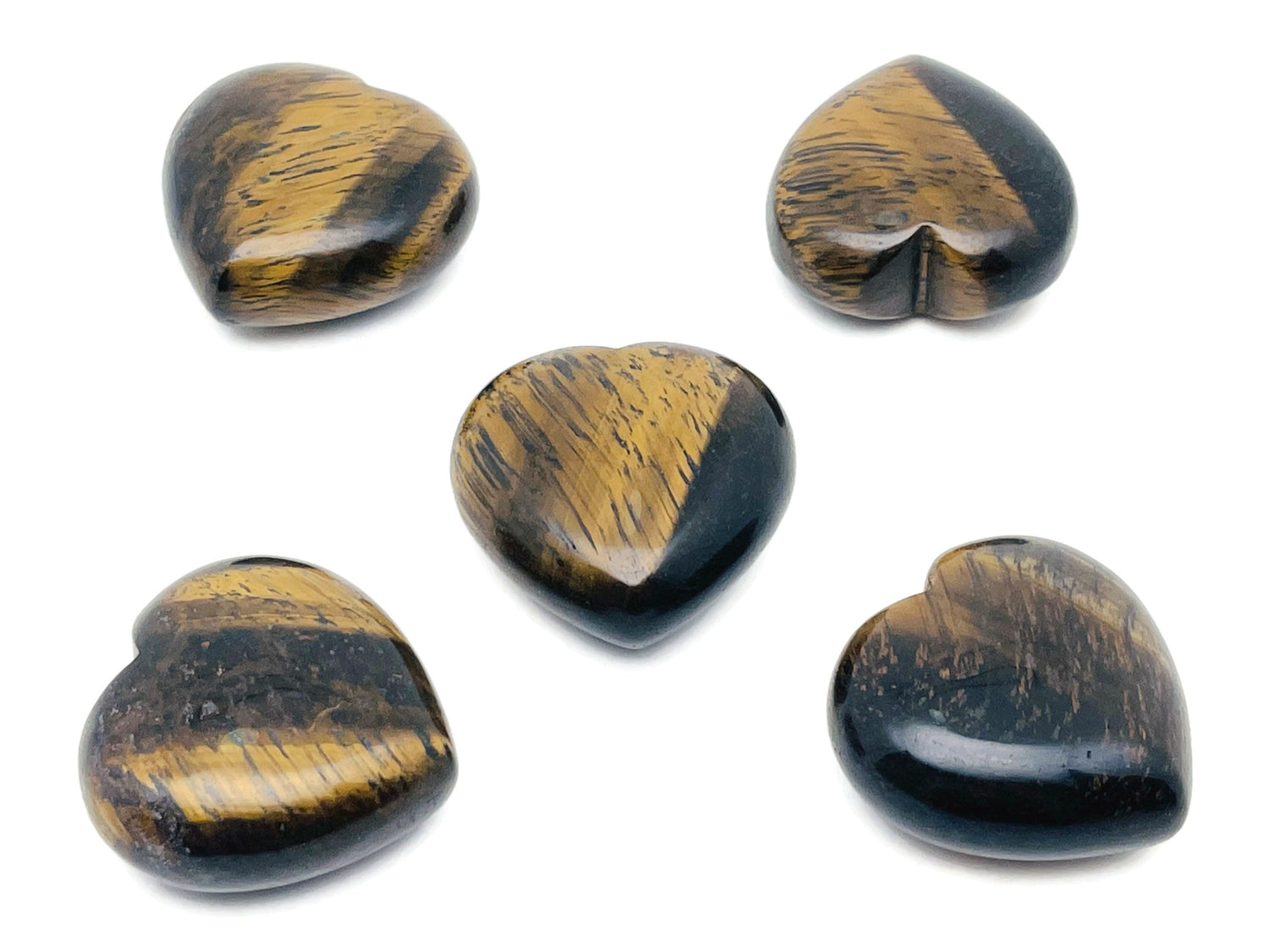 Tiger Eye Heart Gemstone - 40mm - HE1236