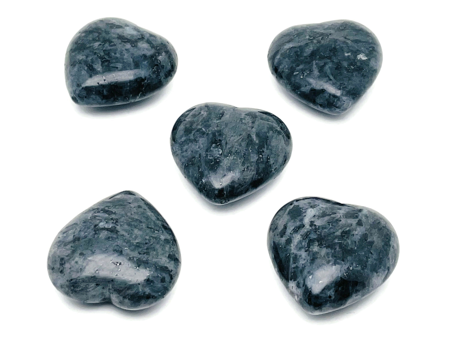 Larvikite Heart Gemstone - 40mm- HE1238