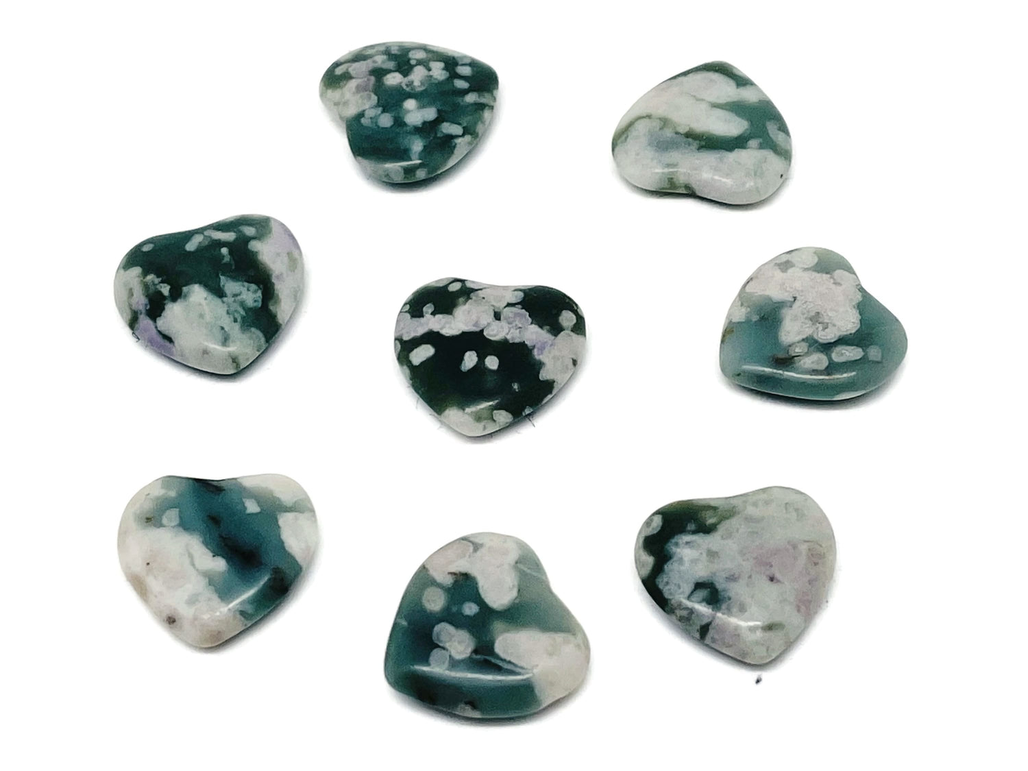 Peace Jade Heart Gemstone - 20X20X6mm - HE1078