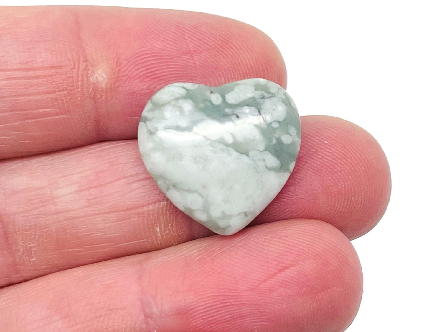 Peace Jade Heart Gemstone - 20X20X6mm - HE1078