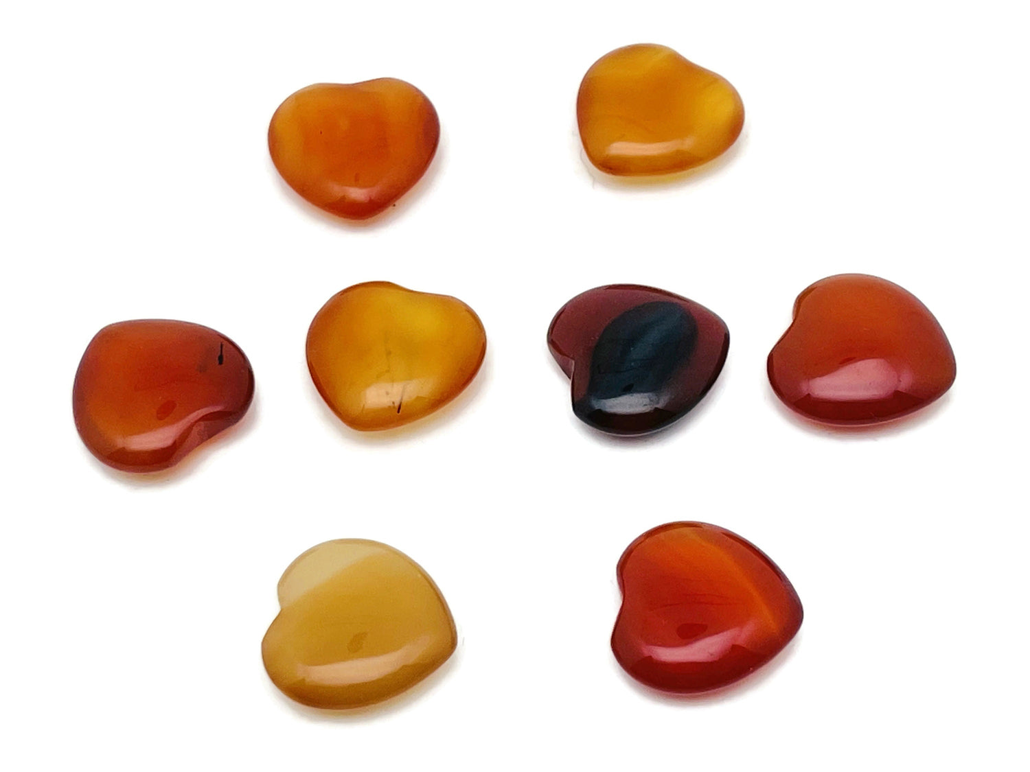 Carnelian Heart Gemstone - 20x20x6mm - HE1089