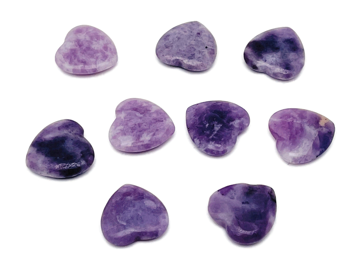 Lepidolite Heart Gemstone - 20x20x6mm - HE1090