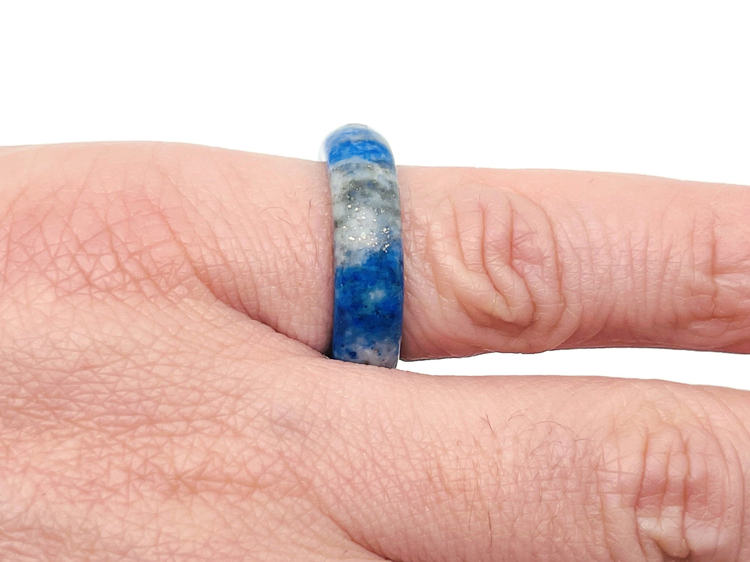 Bague en lapis-lazuli - Bague en cristal ?€? Lapis-lazuli naturel - Fournitures pour la création de bijoux - RI1023