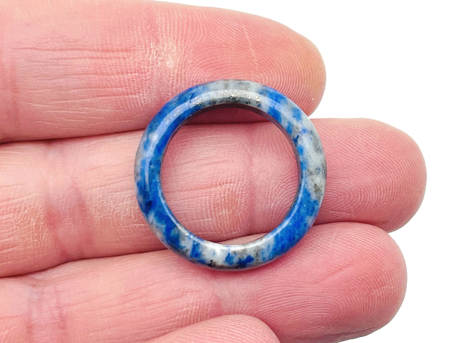 Bague en lapis-lazuli - Bague en cristal ?€? Lapis-lazuli naturel - Fournitures pour la création de bijoux - RI1023