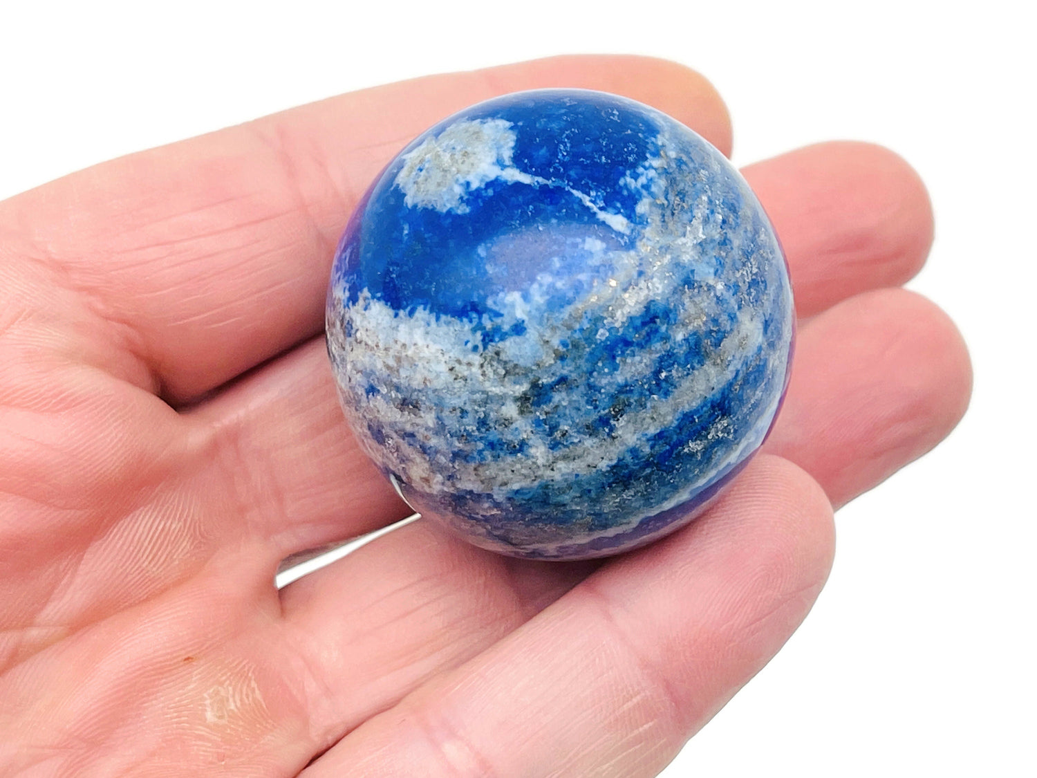 Sphère de lapis-lazuli A++ ?€? Boule de cristal - Pierres de guérison ?€? Décoration en cristal ?€? 40-50 mm - BA1007