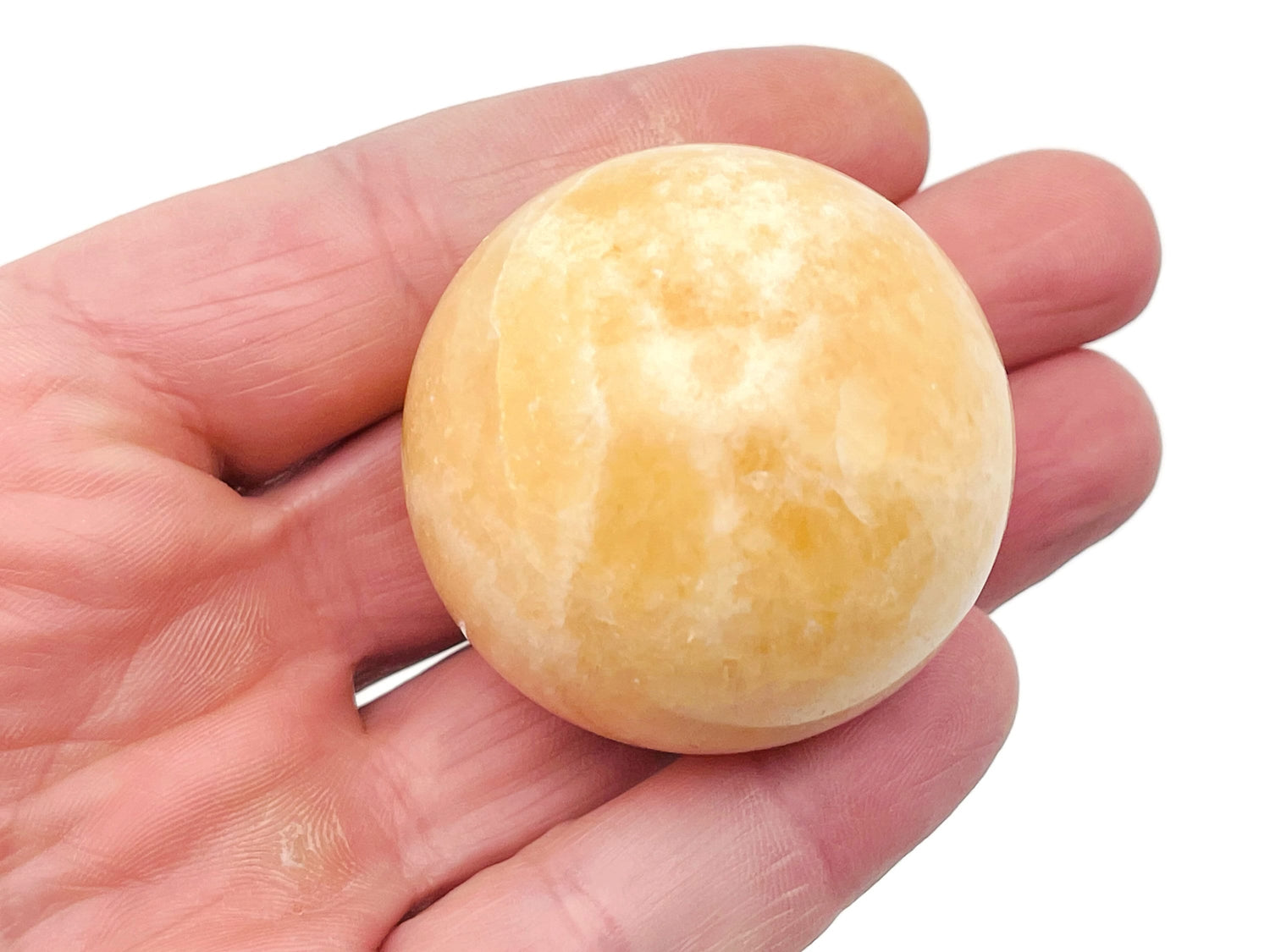 Esfera de Calcita Amarilla Gema - Bola de Cristal - 40-50mm - BA1018
