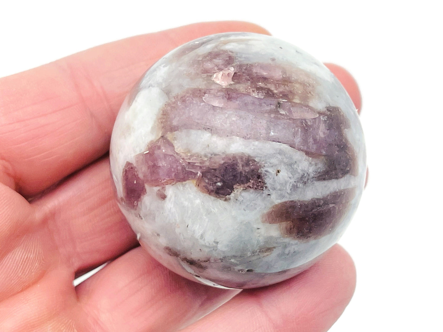 Pink Tourmaline Sphere Gemstone - Crystal Ball - 40-50mm - BA1024