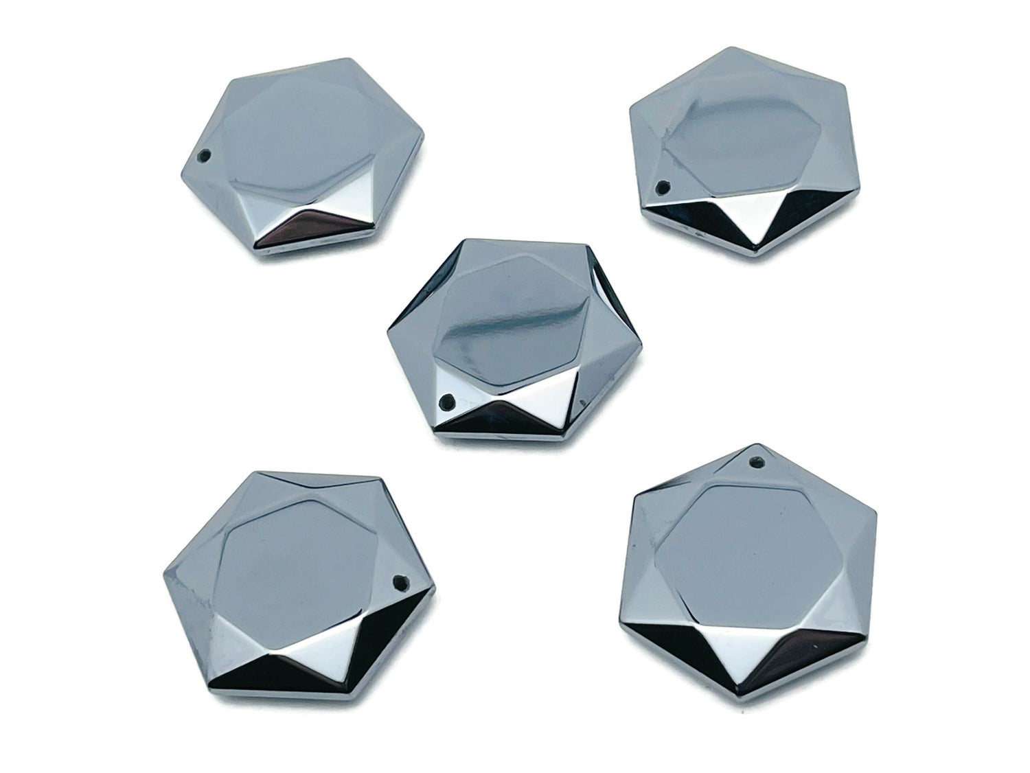 Pendentif en pierre précieuse de térahertz perforée ?€? Pierre pendentif en térahertz naturel ?€? Térahertz perforé ?€? Création de bijoux ?€? NC1201