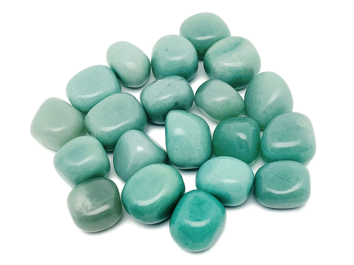 Aventurine tumbled stone from GemstoneGO with smooth, polished green gemstone surface and natural mineral textures.