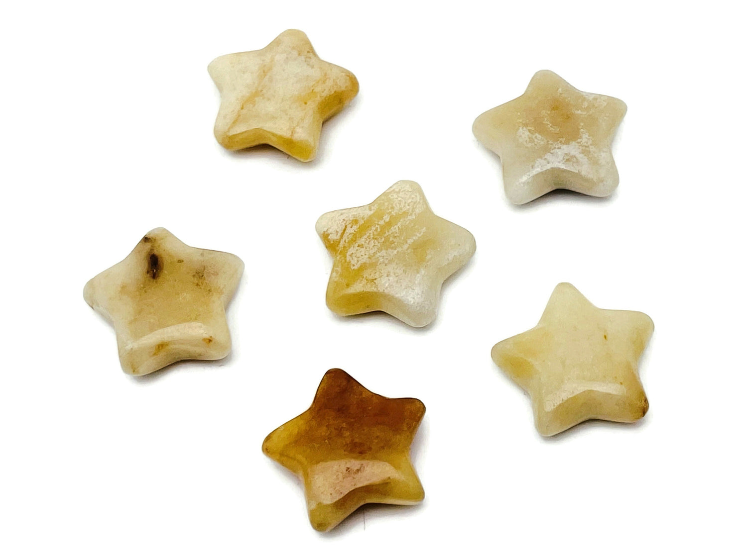 Yellow Jade Star Gemstone - 30mm - ST1051