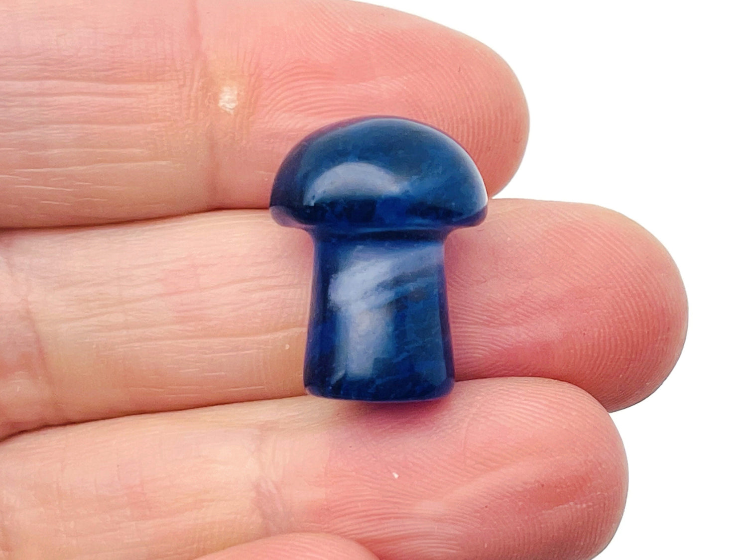 Hongo de Cuarzo Azul Tallado en Gema - 20mm - MU1042