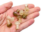 Yellow smelting quartz mushroom carved gemstone, 20mm, showcasing intricate carving and vibrant yellow color from GemstoneGO.