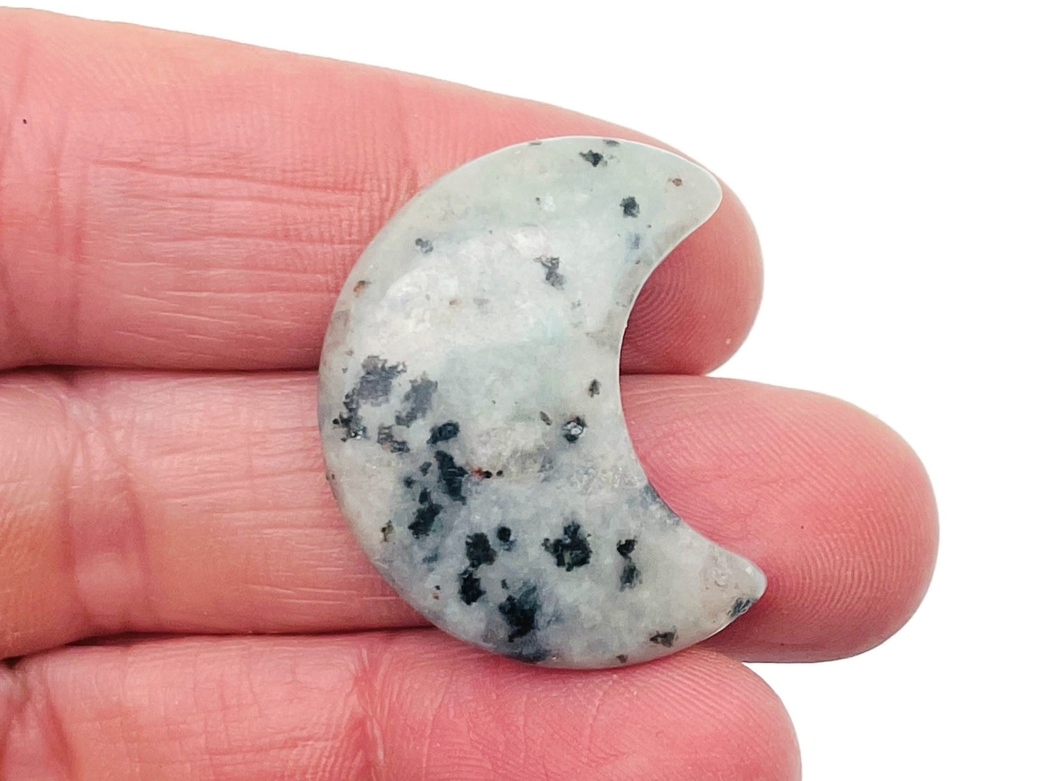 Kiwi Jasper Gemstone Moon - 30mm - MO1063