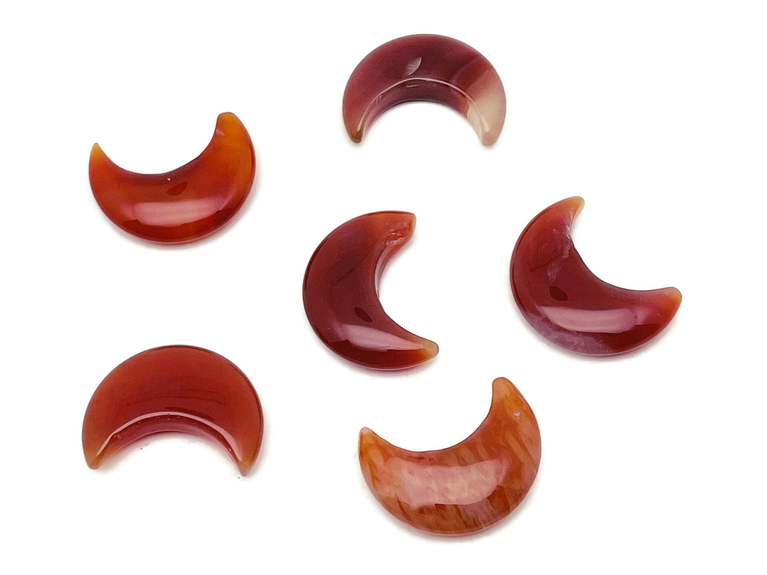 Carnelian Gemstone Moon - 30mm - MO1065
