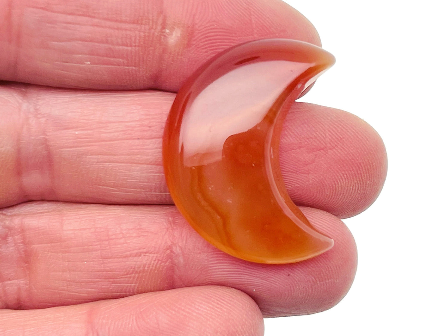 Carnelian Gemstone Moon - 30mm - MO1065