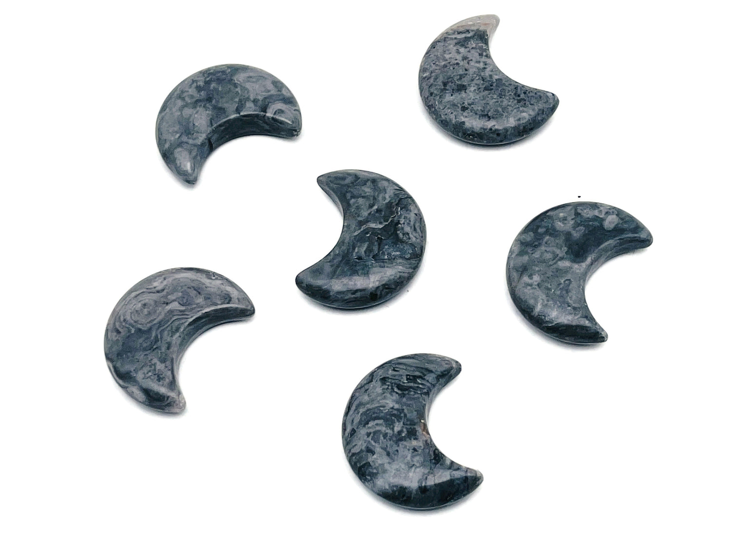 Picasso Jasper Gemstone Moon - 30mm - MO1066