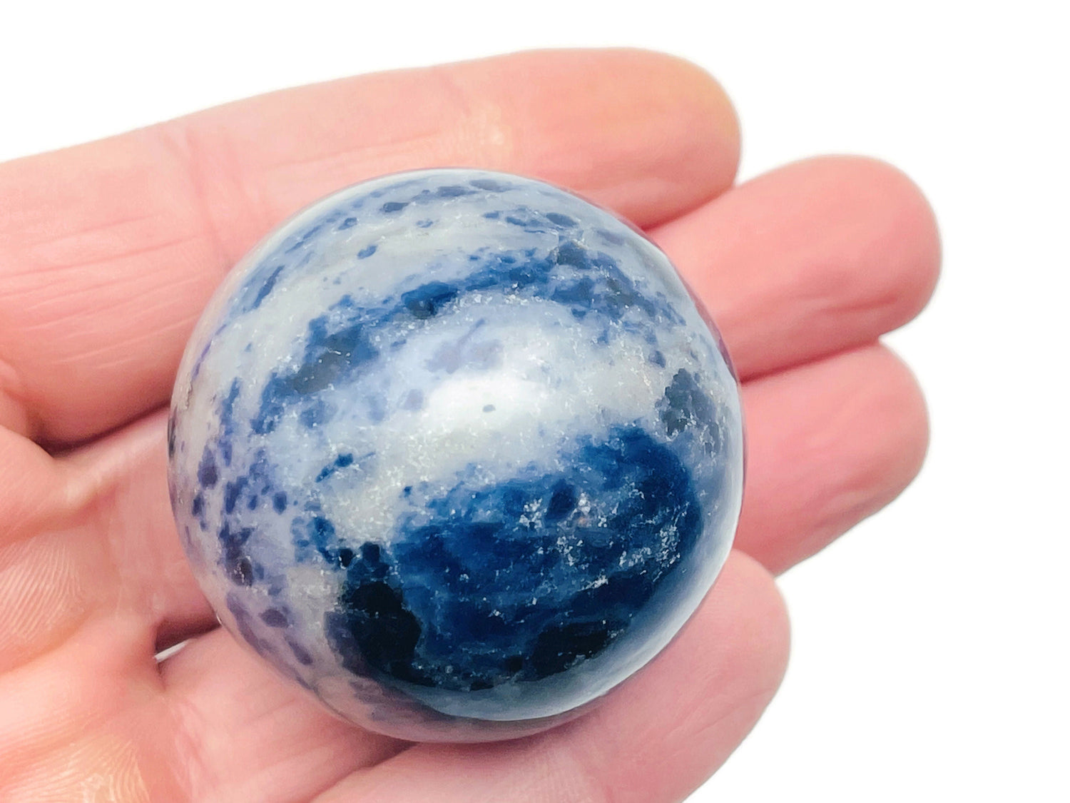 Sodalite Sphere Gemstone - Crystal Ball - 40-50mm - BA1027