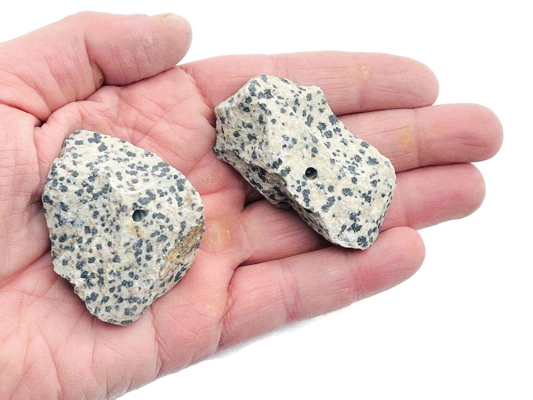 Dalmatian Jasper rough crystal incense holder with handmade carving, designed for incense sticks, by GemstoneGO.