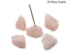 Handmade rough crystal incense holder with carved design, healing stone, for incense sticks, from GemstoneGO.