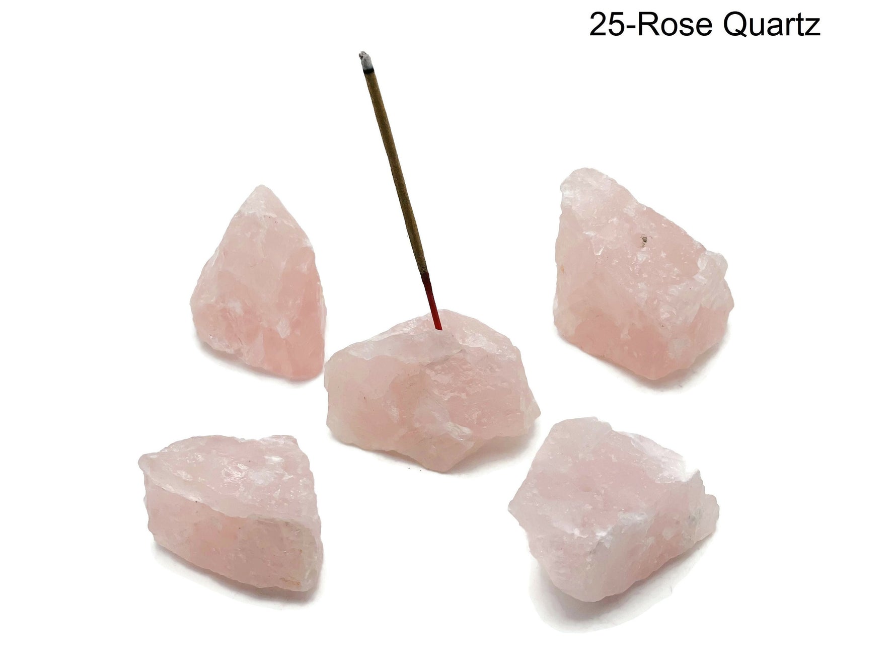 Handmade rough crystal incense holder with carved design, healing stone, for incense sticks, from GemstoneGO.