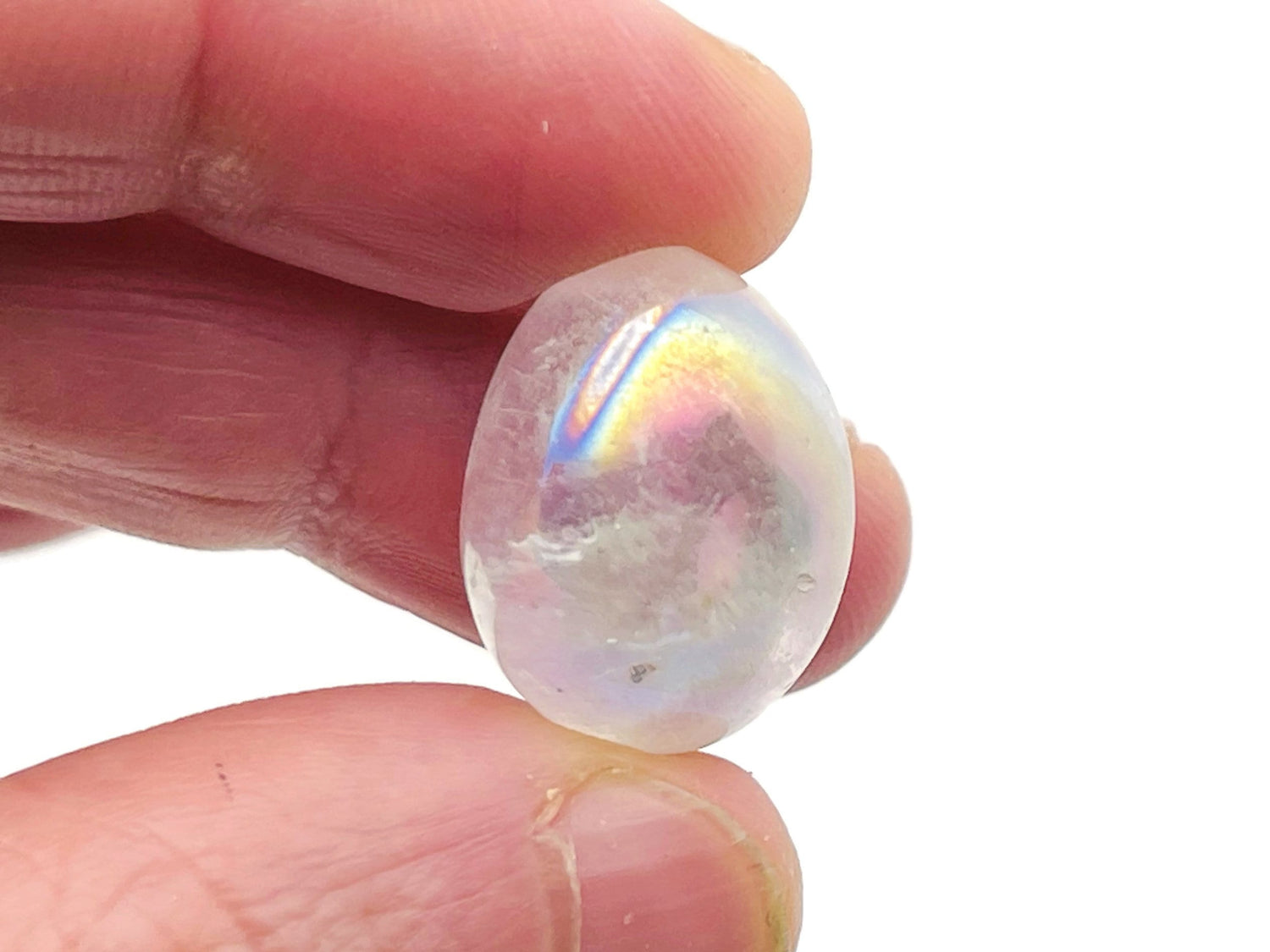 Angel Aura Clear Quartz Tumbled Stone - TU1238