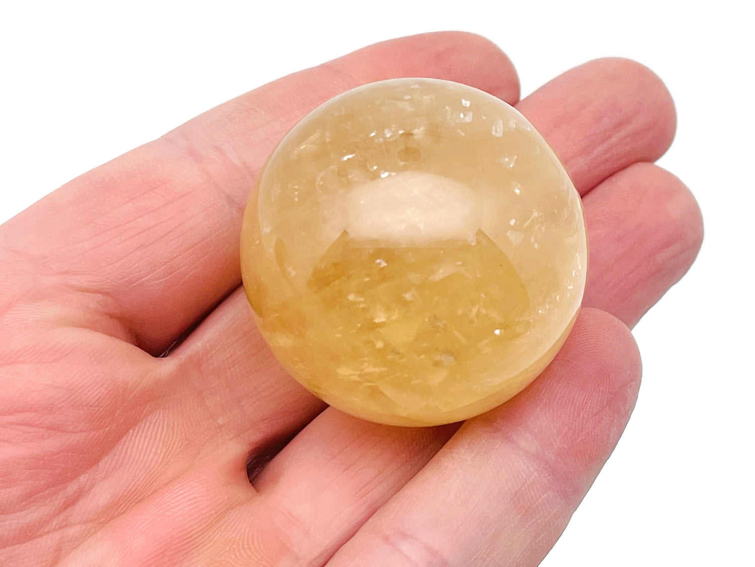Esfera de citrino gema - Bola de cristal - 40-50mm - BA1035