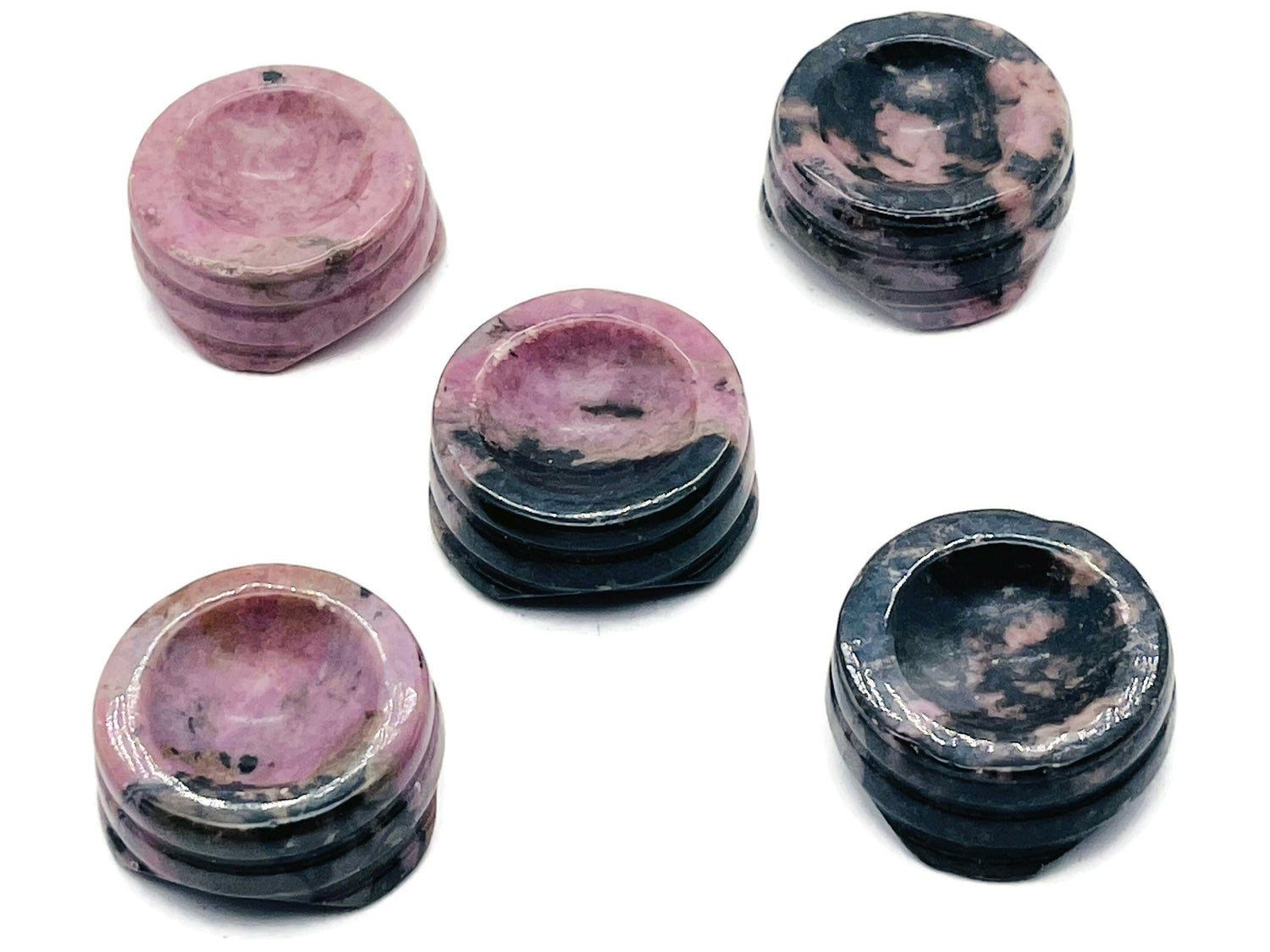 Rhodonite Crystal Sphere Stand - Carved Gemstone - Home Decor - SD1028