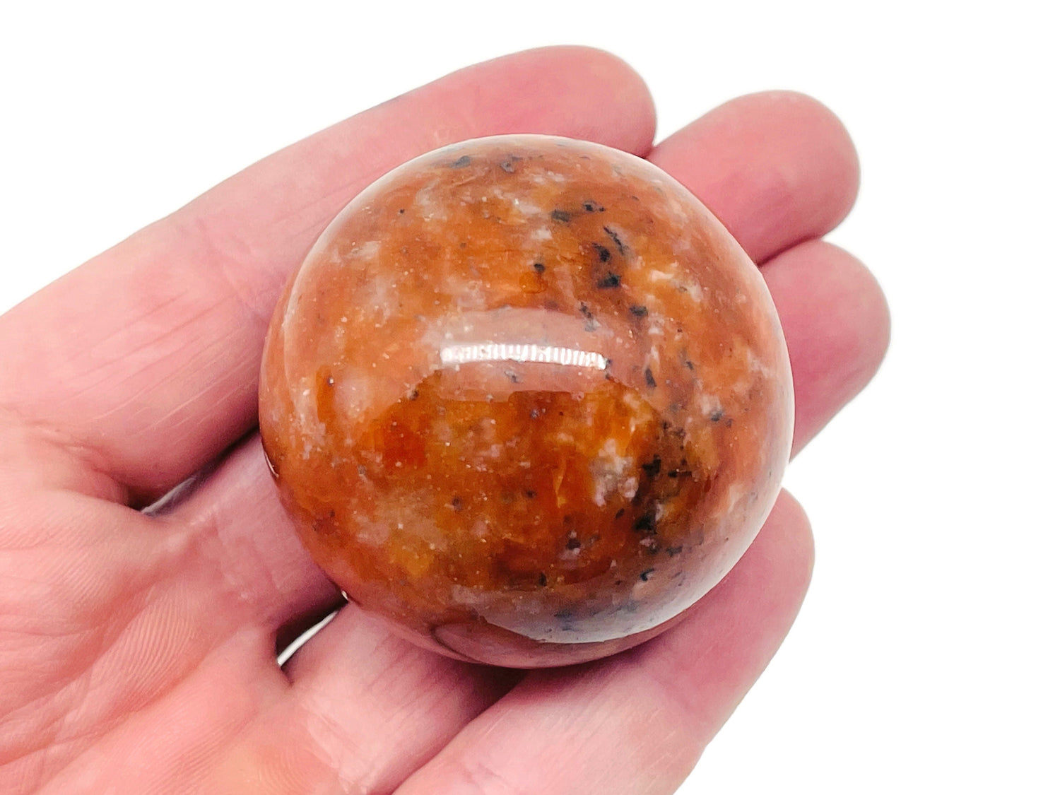 Sunstone Sphere Gemstone - Crystal Ball - 40-50mm - BA1036