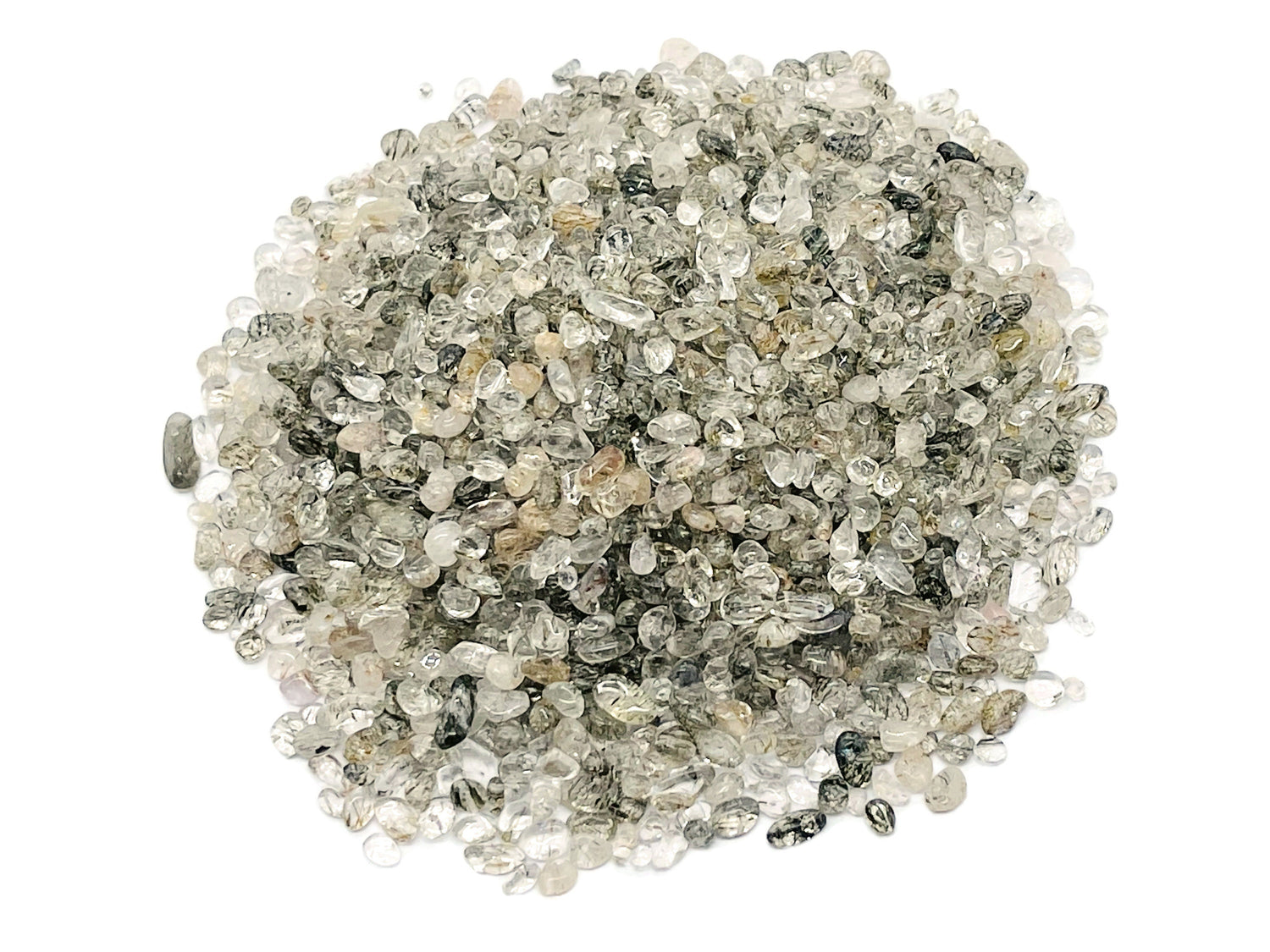 Chips de cristal de turmalina verde - Piedra semipulida - A granel - 2-6mm - CP1025