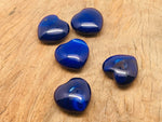Blue agate heart gemstone, 40mm by GemstoneGO, showing a polished blue agate heart with natural banding and vibrant coloration.