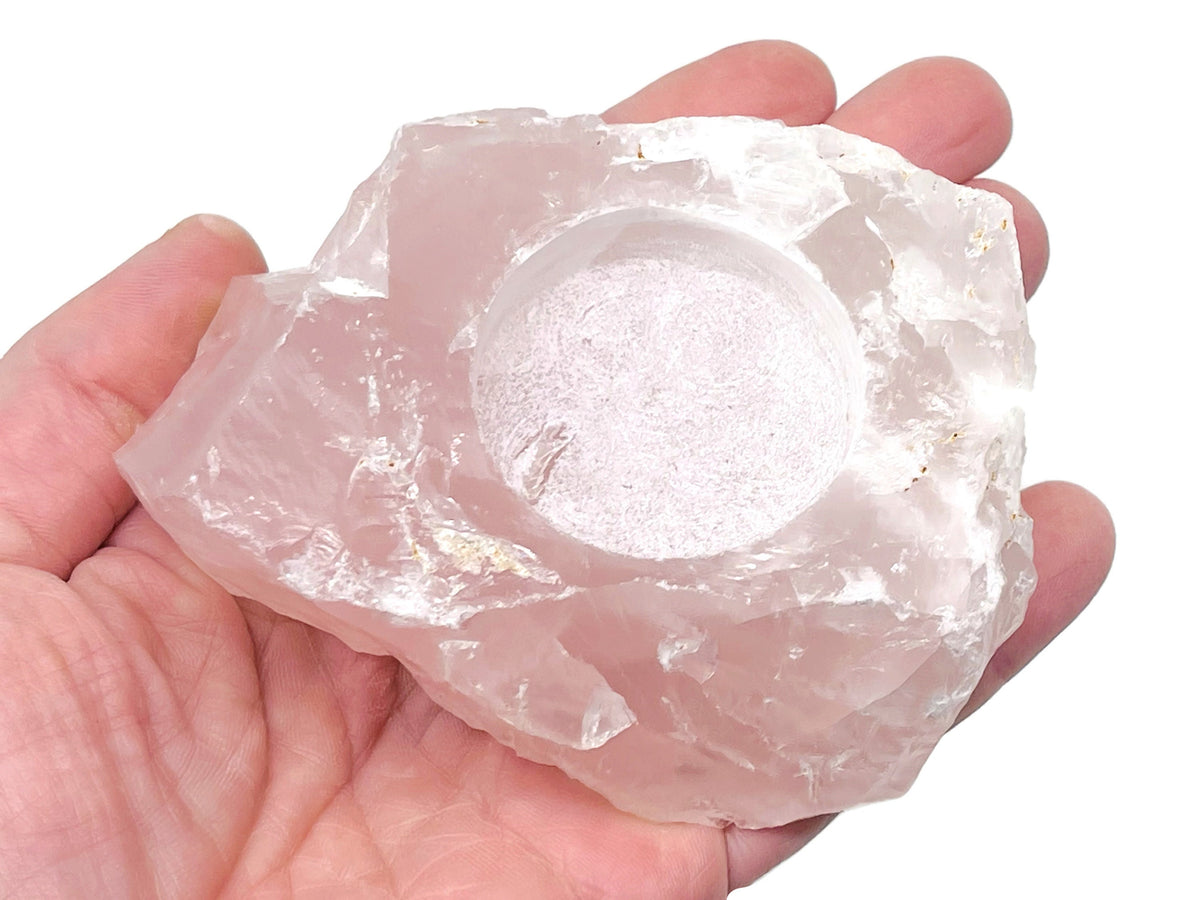 Crystal candle holder with gemstone design, featuring a soothing relaxation crystal from GemstoneGO, ideal for calming ambiance.