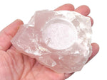 Crystal candle holder with gemstone design, featuring a soothing relaxation crystal from GemstoneGO, ideal for calming ambiance.