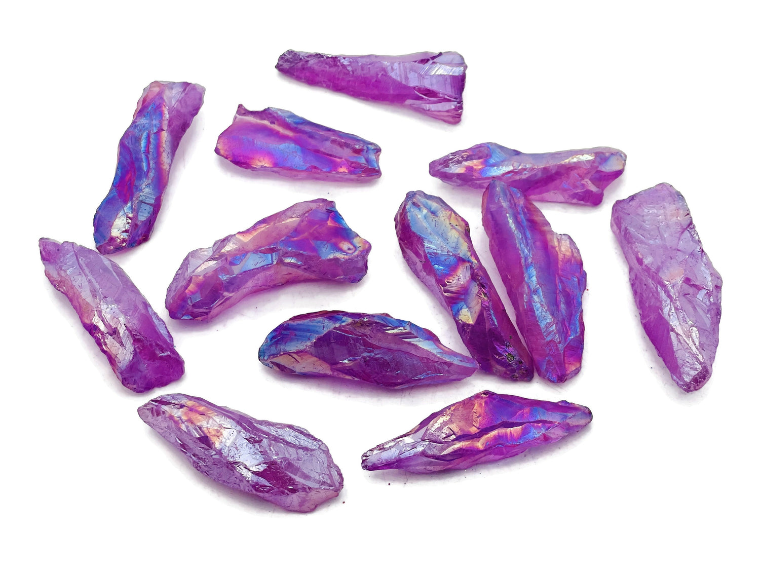 Purple Aura Quartz Point Gemstone - Raw Stone - RA1250