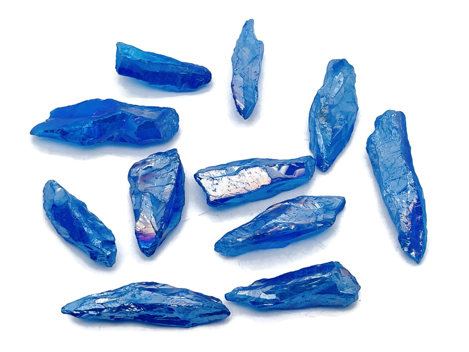 Dark Blue Aura Quartz Point Gemstone - Raw Stone - RA1251