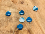 Blue agate heart pendant from GemstoneGO featuring a mini crystal healing pendant with a polished blue agate stone.