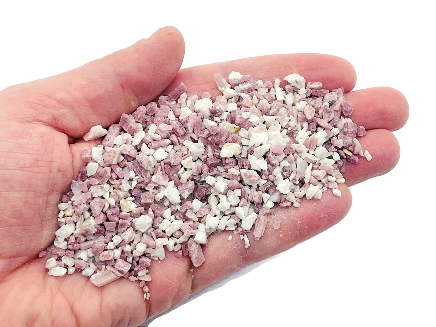 Chips de Cristal de Turmalina Rosa - Piedra Semipulida - A Granel - 2-6mm - CP1225