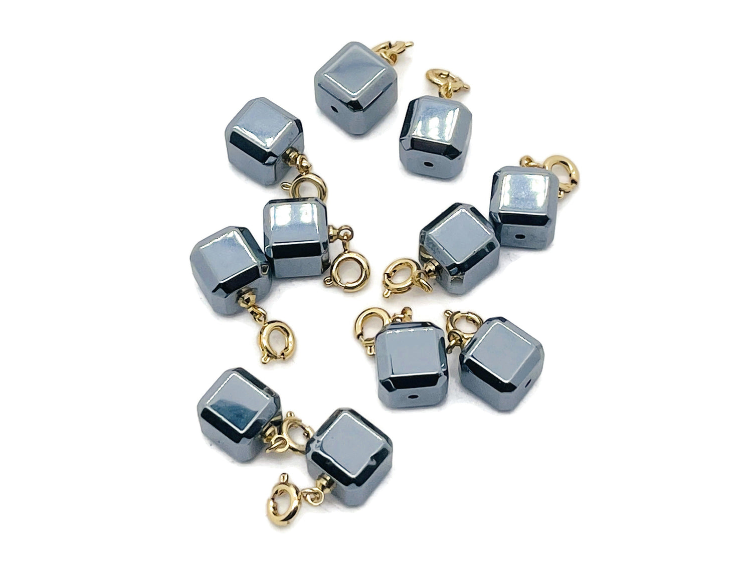 Terahertz Cube gemstone pendant by GemstoneGO, featuring a polished cube-shaped gemstone for jewelry making.