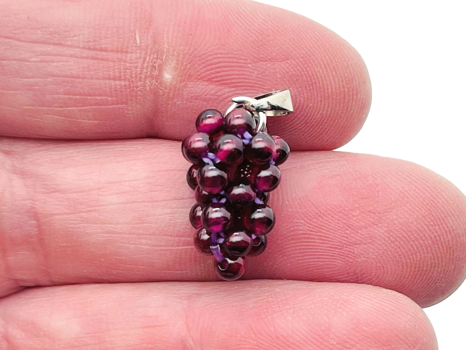 Garnet Grape Crystal Pendant - Crystal Grape - Crystal Gifts - NC1207