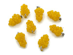 Yellow agate and grape-shaped crystal pendant by GemstoneGO, featuring vibrant yellow agate and sparkling crystal details.
