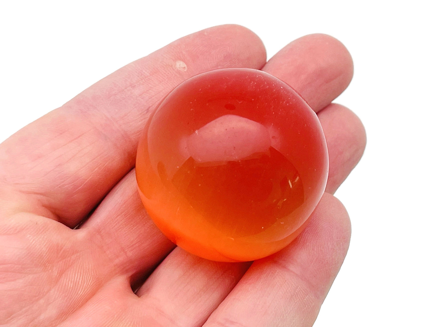 Esfera de piedra preciosa ojo de gato naranja - Bola de cristal - 40 mm - BA1042